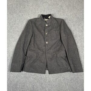 Troy Smith For D Wool Blazer Jacket‎ Mens Medium Gray Military Style